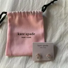 kate spade ハート型花ピアス