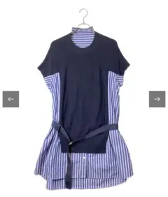 sacai 2018SS ニット切り替えワンピース size1のサムネイル