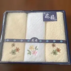 花柄刺繍ミニタオル3枚セット20cm×20cm