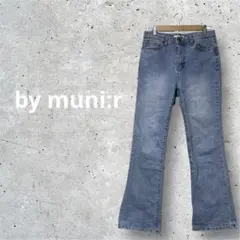 美脚見え♡ by muni:r ハイウエスト セミフレア デニム 韓国 Lサイズ