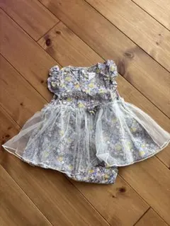 Crisp Cotton 花柄ロンパース 70