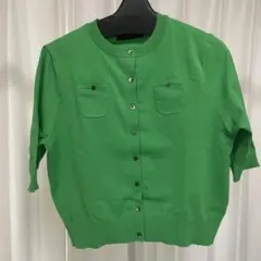 ⭐︎期間限定値下げ⭐︎CABAN グリーン 半袖カーディガン