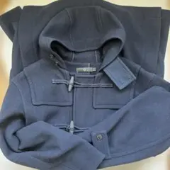 ＋j ネイビー ダッフルコート　ロング　ウール