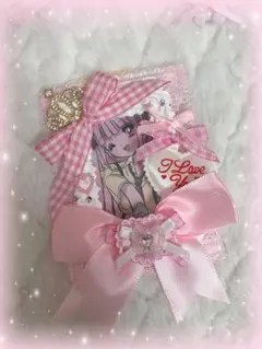 ホイップデコ 量産型 レースデコ レジンデコ 平成女児 ピンク カードケースデコ