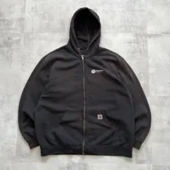 USA規格　carhartt カーハート　パーカー　企業ロゴ　刺繍　背面プリント