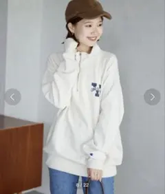 Champion SLOBE別注 ハーフジップスウェット￥12,100