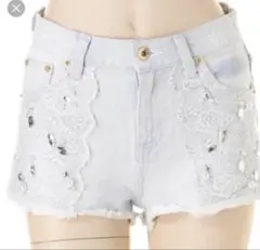 DaTuRa ビジュー ショートパンツ