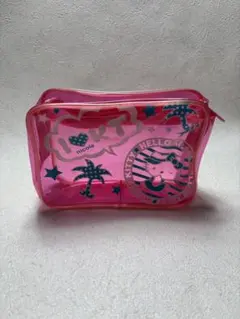 ハローキティ ニコラコラボ 透明ポーチ　平成レトロ