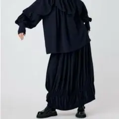 美品 not conventionalドロースロングスカート 変形 レーヨン - メルカリ