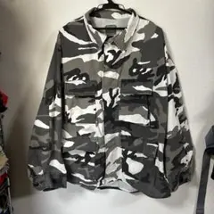 トゥルースペック アメリカ製 ミリタリー シティーカモ BDUジャケット L