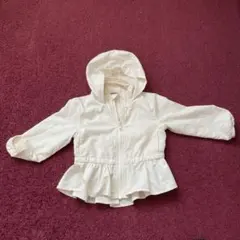 プティマイン　90センチ　ウインドブレーカー　女の子　白　ホワイト