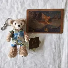 【匿名配送】AULANI ダッフィー ハワイアンシャツ キーホルダー 葉書