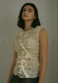 RIELLE RICHE Shirring Tops(Ivory)