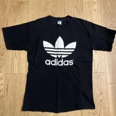 90s adidas トレフォイルロゴ Tシャツ L USA製　万国旗タグ
