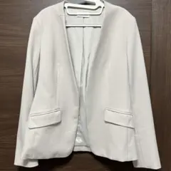 PLST ノーカラージャケット ベージュ Mサイズ