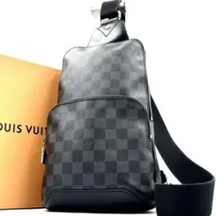 《美品》ルイヴィトン アヴェニュー スリングバッグ ダミエ グラフィットのサムネイル