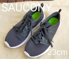 ♦️　sauconyの超軽量クッション性インナー付きブラックランニングシューズのサムネイル