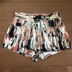 美脚☆ エモダ ハイウエスト ショートパンツ ショーパン フェザー 柄のサムネイル