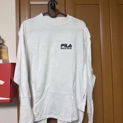 【FILA】バックロゴ ロングTシャツ Lサイズ ホワイト