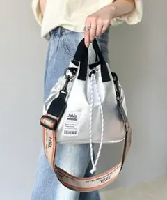 (美品)JaVa ジャバコラボジャガードテープ２WAY巾着バッグ