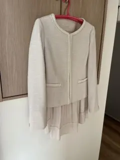 anySiS ピンクベージュスカートスーツ