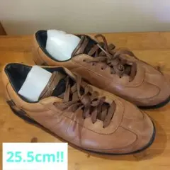 POLO Ralph Laurenブラウンレザー カジュアルスニーカー