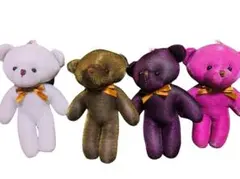 くま テディベア ぬいぐるみ 4体セット14cm 非売品 アニマルキーチェーン