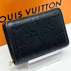 ルイヴィトン モノグラム アンプラント ポルトフォイユ クレア 折り財布 黒