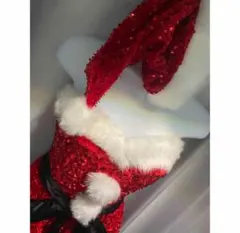 サンタコスプレ　スパンコール　ドレス　キャバ