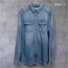 PLST ライトブルー デニムシャツ