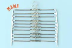 ✨美品✨MAWAハンガー 10本セット ホワイト スカート・パンツ用