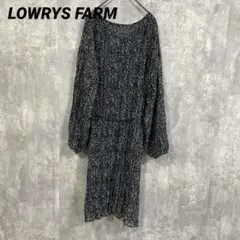 LOWRYS FARM ひざ丈　シアー　シャツワンピース　羽織り　ウエストリボン
