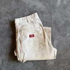Dickies ペインターパンツ ホワイト W31 L32 ワイド 雰囲気 古着