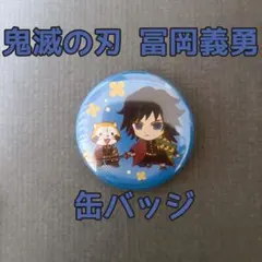 鬼滅の刃 冨岡義勇 あらいぐまラスカルコラボ 缶バッジ