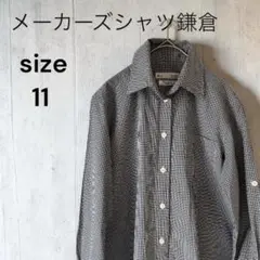 メーカーズシャツ鎌倉 タイフロントシャツ レディース 11サイズ
