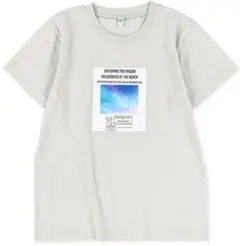 新品タグ付き　グレー プリントデザイン 半袖Tシャツ　150 おしゃれ　男の子
