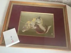 大多福図(百福)】岸禮(岸礼) 734 掛け軸 大幅 お多福 岸派 肉筆 - メルカリ