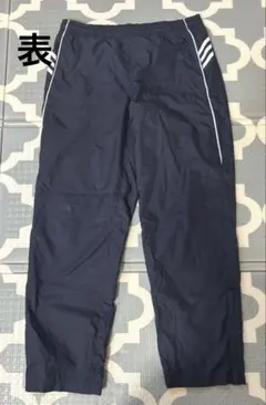 adidas Lサイズ　ナイロンパンツ ネイビー