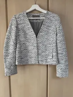 UNITED ARROWS ユナイテッドアローズ　ノーカラーツイードジャケット