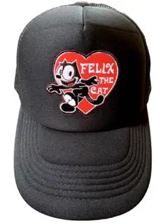 フェリックス ハート♡ ワッペン メッシュキャップ ブラック 新品未使用