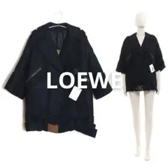 LOEWE 国内正規品 スリアルパカ バージンウール バイカーコート 36のサムネイル