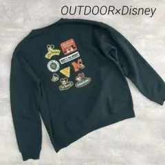 OUTDOOR×Disney ミッキーマウス スウェット ディズニー　緑