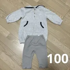 petit main セーラー襟ワンピース　100 セットアップコーデ