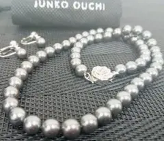 H1 JUNKO OUCHI グレー ネックレス イヤリングセット パール