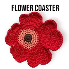 花型　コースター　北欧　北欧雑貨　ハンドメイド