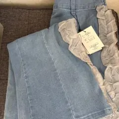 GRLフリル付きライトブルーデニムブーツカット