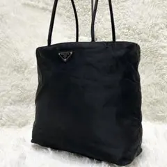 美品　プラダ　トートバッグ　A4 テスートナイロン　三角ロゴ　ブラック
