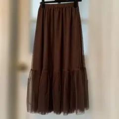 フラワー　チュールロングフレアスカートのサムネイル
