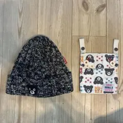 MIKI HOUSE DOUBLEB ニットキャップ　ベルト用ポーチ　ミキハウス