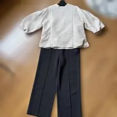 アイボリー テクスチャー仕上げ セットアップ